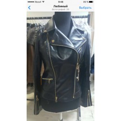 women luxry black leather...